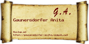 Gaunersdorfer Anita névjegykártya